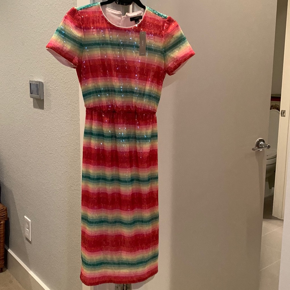 NWT J Crew size 00 sequined dress